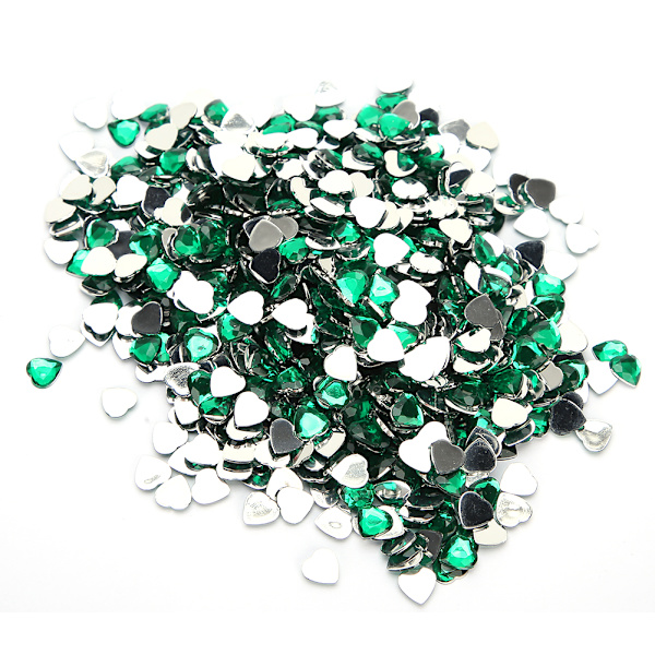 1000 st Point Back Rhinestones DIY Bröllop Smycken Kläder Armband Tillbehör 8mm Grön