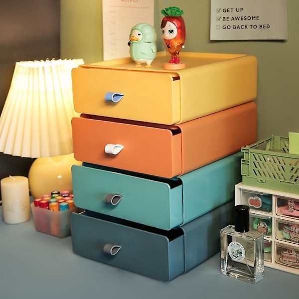Stablet Desk Organizer med Flere Rom Skuffe - Grønn