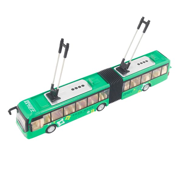 1:48 CS0133 Elektronisk Bybus Lys Bil Pædagogisk Legetøj til Børn Trafikmodel (Grøn)