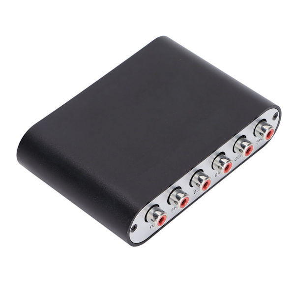 51R Digital Audio Decoder 5.1 Kanal til 3.5mm Stereo AUX til 6 RCA Digital DAC Decoder AC 100‑240V UK Stik