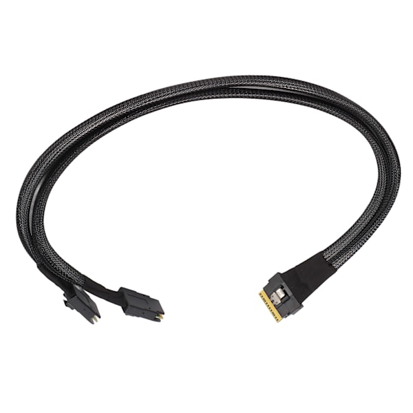 Mini SAS-kabel 12 Gbps snabb överföring SATA/ATA-gränssnitt 0,5 m längd SFF8654 8I till 2xSFF8087-kabel
