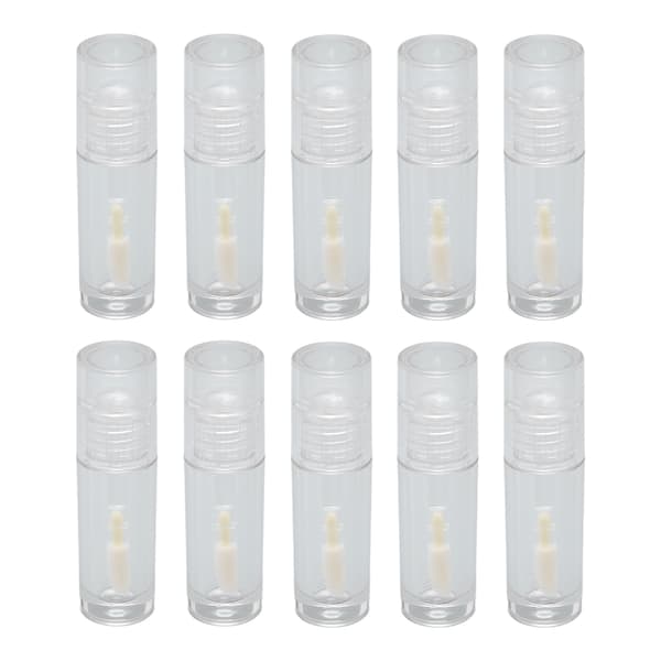 2 ml läppglansrör Tom transparent bärbar lätt påfyllningsbar tom läppbalsamflaska