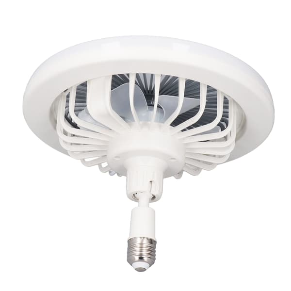Loftventilatorlampe 85‑265V Justerbar Belysningsventilator med E27 Lampesokkel til Hjemmeværelse