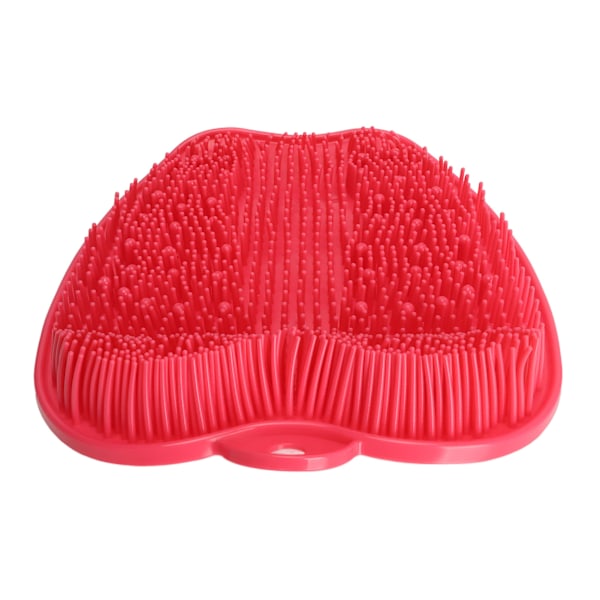 Duschfot Scrubber Fruktform Anti Slip Sugkopp Mjuk Silikon Fotbricka för Badrumsmassage Rosa