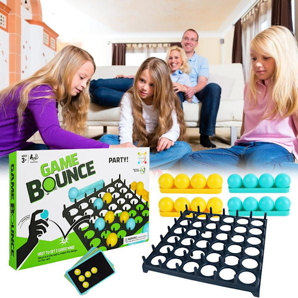 Pong Challenge-spil, hoppeboldspil, brætspil til børnefamiliefest, interaktivt bordtennisspil