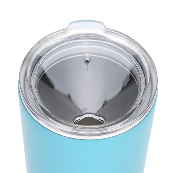 20oz Reisekrus i rustfritt stål med lokk for kaffe, te, drikkevarer, varme eller kalde drikker, lyseblå