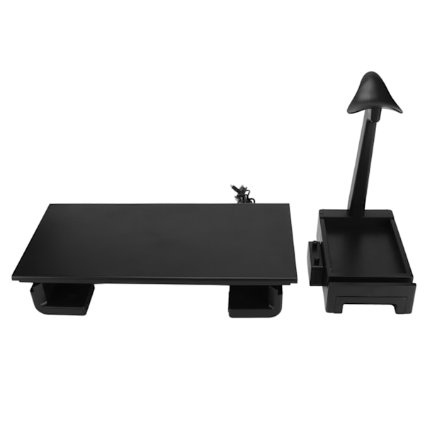 Sort Computer Monitor Riser Stativ med 4 USB-porte Robust 3 Størrelsesjustering Skrivebordsstativ til kontor