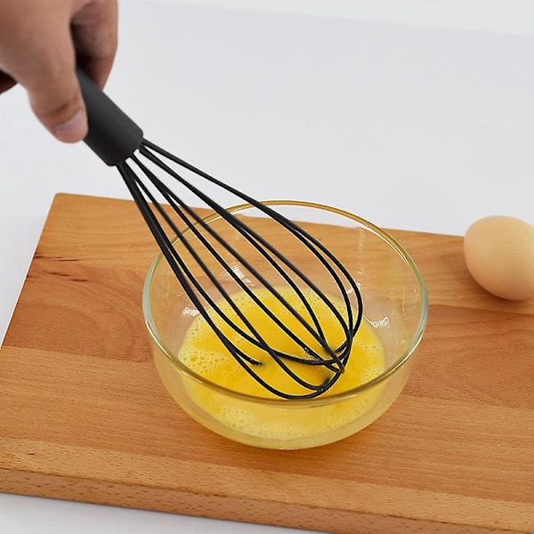 Varmebestandig silikone- og rustfrit stålpiskerisæt med non-stick belægning - Ideelt til at blande, piske og slå