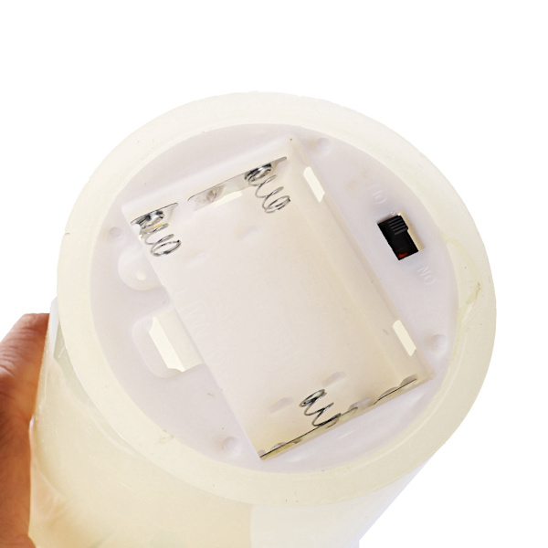 Mini LED falsk stearinlyslampe flammefri batteridrevet te lys natbelysning (15cm)