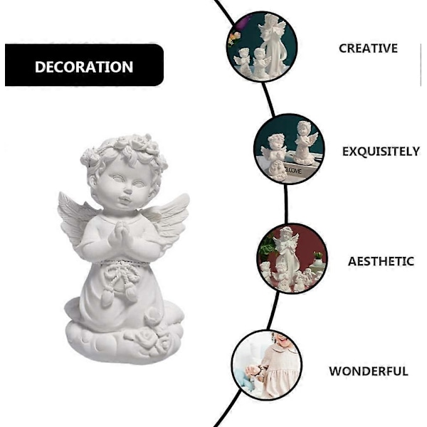 Dekorative Engel Statuer og Figurer Resin Engel Vinger Statue Skulptur Have Statue Figur Bord