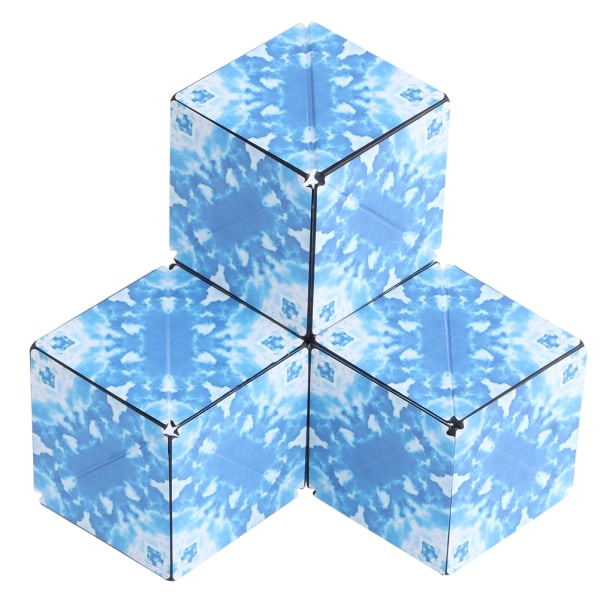MultiShape Quadrate Shape Dekompressionspuslespil Legetøj Tidligt pædagogisk legetøj til børn Kid (blåt mønster)
