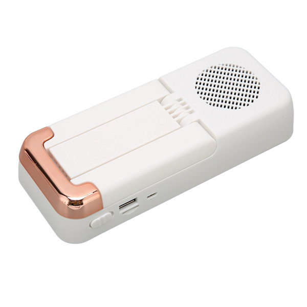 Mobiltelefonhållare med Bluetooth-högtalare HD Surround Sound Justerbar telefonhållare med högtalare Vit