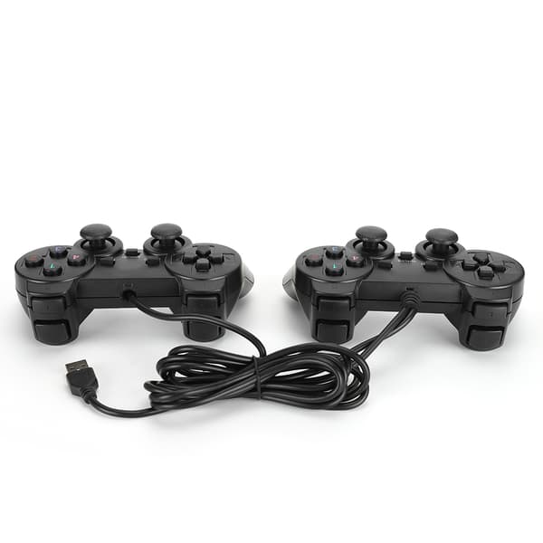 208-2 USB Vibrations Dobbelt Action Gamepad Spilcontroller Joystick til PC Computer