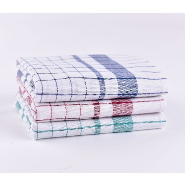 Comptoir du Linge Förpackning med 10 Vita Köksdukar i Bomull 70 x 50 x 0,5 cm