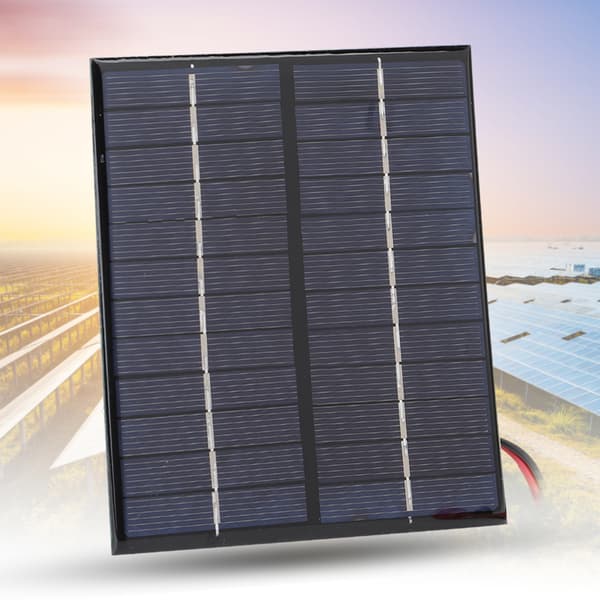 2W 12V solcellepanel polykrystallinsk silisium DIY bærbar utendørs lader med klips