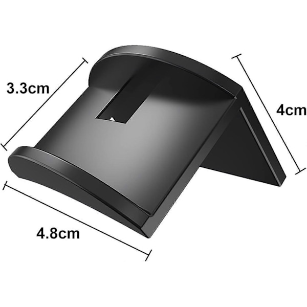 10 Hattekroge, Hattekroge til vægmontering, vægmonterede baseballkasket-holdere, nem installation, ingen boring, kasket holder, Sort, 4,8*4*3,3cm
