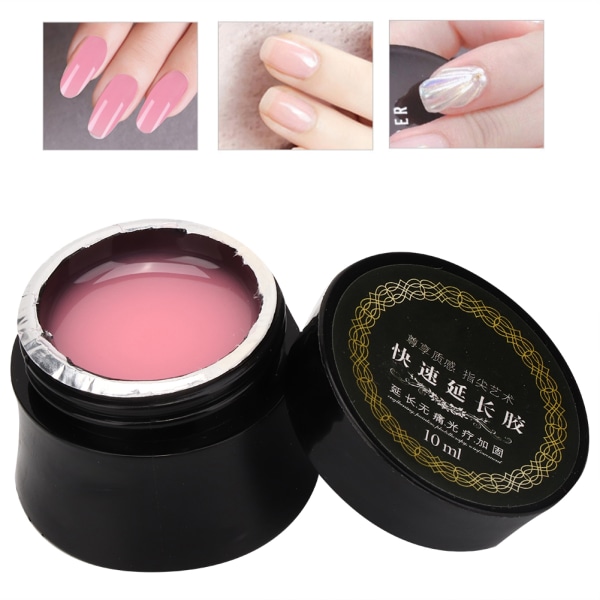 10ml Resin Nails Extended Gel Quick Extension Smärtfri UV Builder Nail Art Manicure Tool Pink