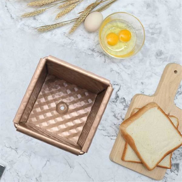 2 stk. firkantet brødform med låg, toastform, brødform, Pullman brødform