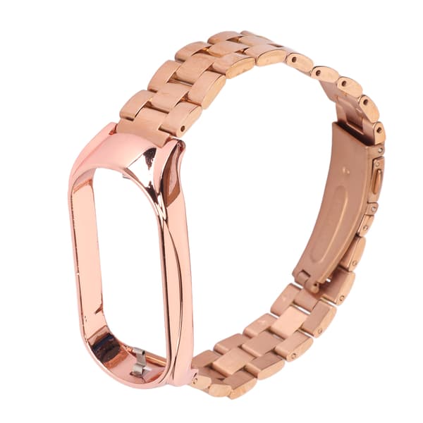 Smartwatch Armband Rostfritt Stål Solid Justerbar Skyddande Ersättningsarmband för Mi 7 NFC Roséguld