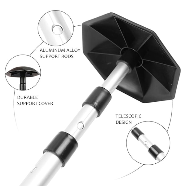 Resesystem för reseväskor Stöd Stång Anti-Impact Stödlock och Aluminiumlegering Stödpinne