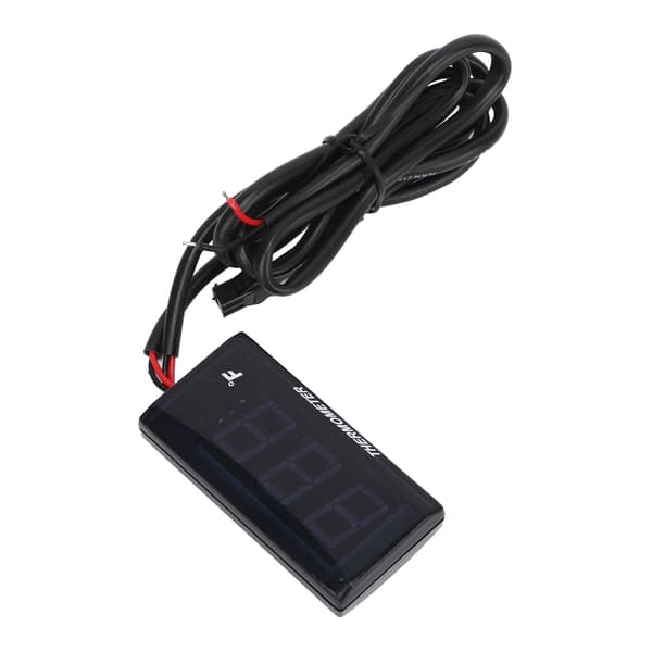 DC12V Digital Display Motorcykel Termometer M10 Sensor Vandtemperaturmåler 14mm Tændrørsadapter Rød