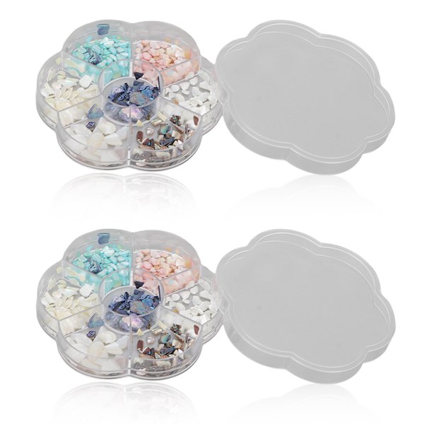 2 esker med resin neglkunststein dekorasjon hjem salong DIY fasjonabel skinnende neglpynt for neglkunstner