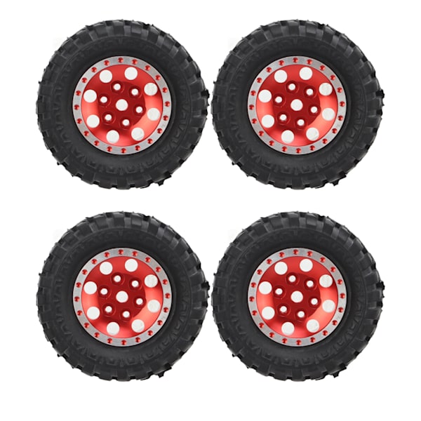 4 stk. RC-bilhjul 8 hull hjul og dekksett for Xiaomi Jimny XMYKC01CM 1/16 fjernstyrte biler rød