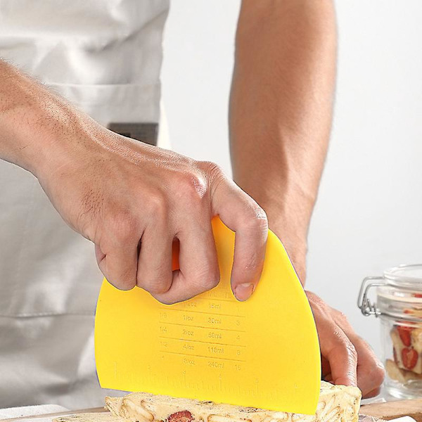 Livsmedelssäker Plastdegspruta och -skärare - Multifunktionellt Verktyg för Deg, Tårta och Bröd