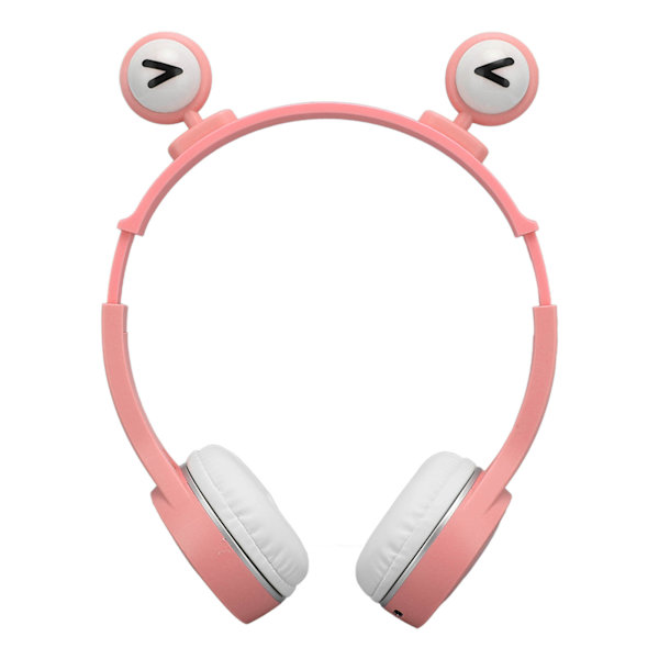 Lasten Bluetooth-kuulokkeet, taitettavat HiFi-stereokuulokkeet, lasten kuulokkeet mikrofonilla ja LED-valolla kotiin, matkoille, kouluun, pinkki