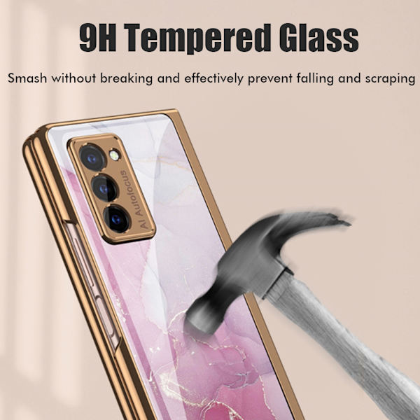 Full Protection Shockproof Cover Anti Fingerprint Hard Shield Full Protection Case Phone Case Kompatibel för Galaxy Z Fold 2