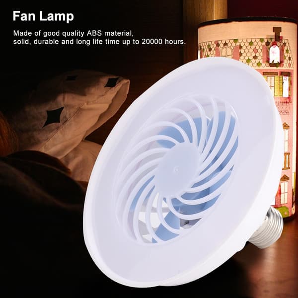E27 12 W 220V LED Ventilator Lys E27 Lampe Hjem Soveværelse Kontor Natmarked (Hvidt Lys)