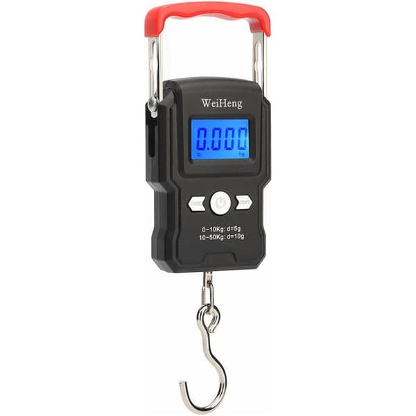 Hängande krok våg, dubbel precision, LCD-bakgrundsbelysning, 50 kg / 5 g