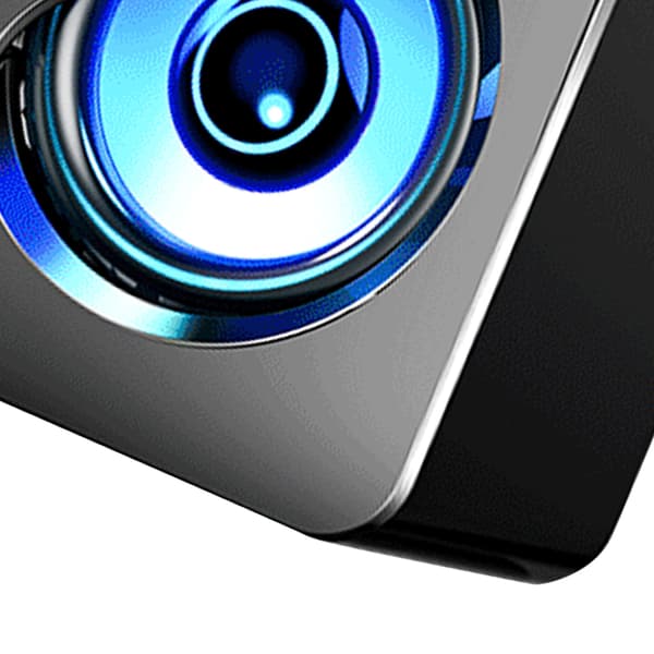 1 Par Højttaler til Desktop Computer Multifunktionel Stilfuld Stærk Bas 4D Stereo Lyd USB Kabelforbundet Højttaler til Hjemmet