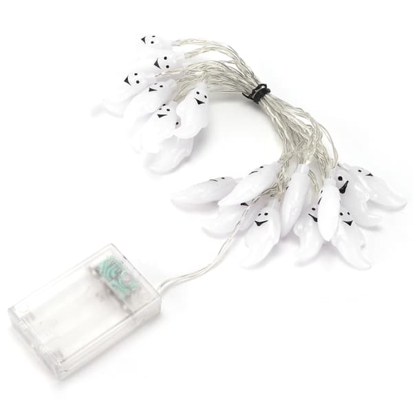 Skeletlys Mini Bærbare Batteridrevne Energibesparende LED-lys Halloween Kranie Lys Spøgelse