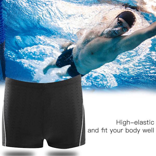 Mænd Sport Badetøj Racing Svømning Trunks Hurtigtørrende Briefs Svømmedragt (Silver Line 3XL)
