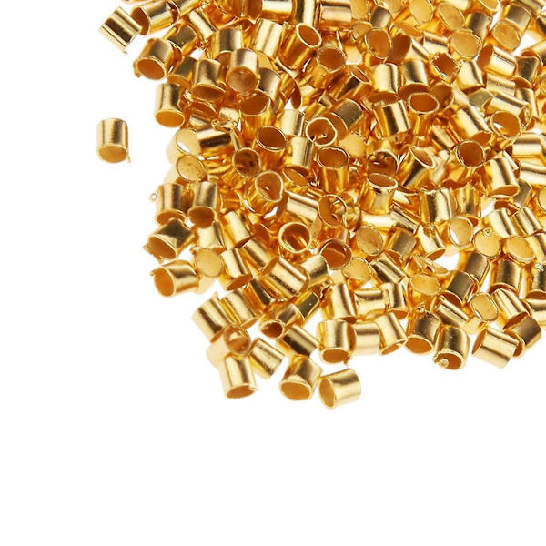 3 x 600 st Pläterade Krympslang Ändpärlor 1.5*1.5MM--