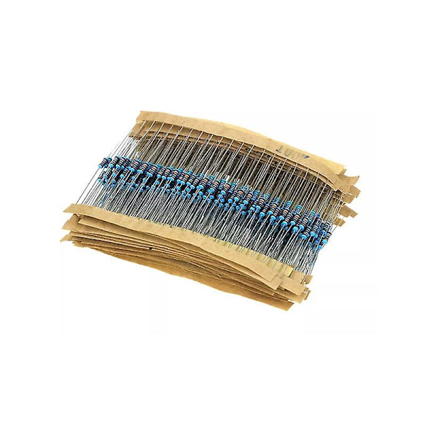 2600 st 0,25W 1/4W Metallfilmresistorer Sortimentssats 1-10M Ohm Elektroniska Komponenter