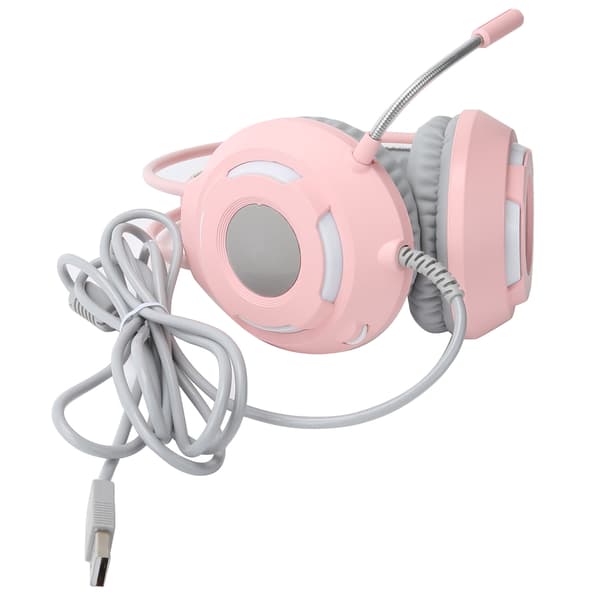 AJAZZ Over-Ear Hovedtelefoner 7.1 Stereo Lyd Støjreducerende Kablet Headset med USB-interface Pink