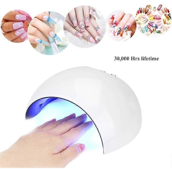 36W UV LED Nageltork, Ultraportabel UV Nageltorklampa Nagel Härdning för Fingernaglar & Tånaglar