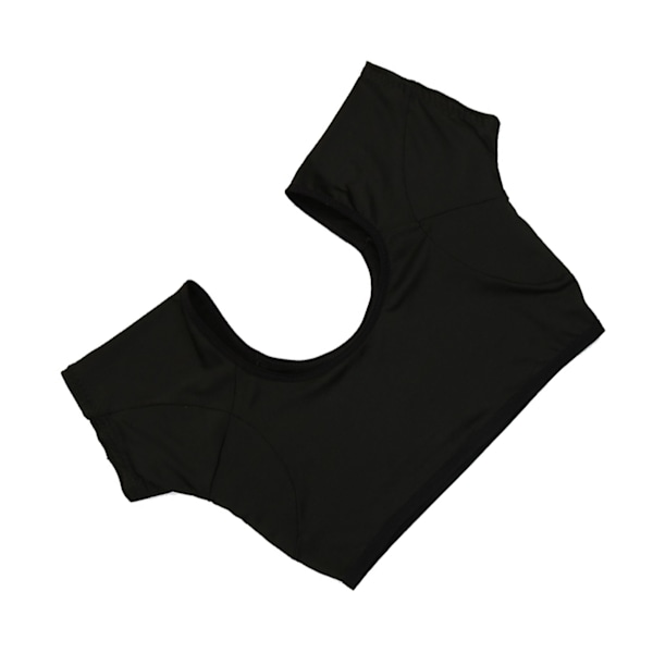 Underarm Sweat Vest Kortärmad Sweat Absorption Pullover Design Tvättbar Armhåla Sweat Vest för Kvinna Flickor Svart M