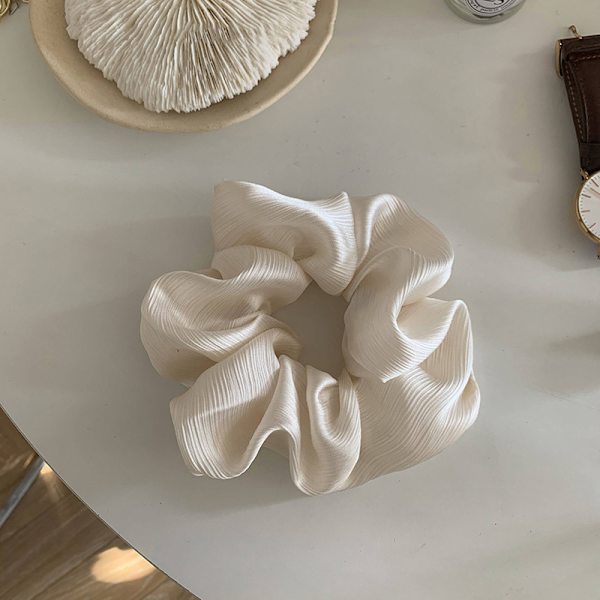 Hiusdonitsit Hienostuneet Kiiltävät Pehmeät Mukavat Hiussidokset Scrunchies Poninhäntäpidike Hiushuiput Naru Tytöille Suuri Valkoinen