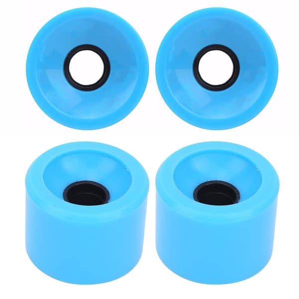 4 stk/sett Skateboard Høy Elastisk Fargerik PU Hjul Tilbehør for De Fleste Skateboards Blå
