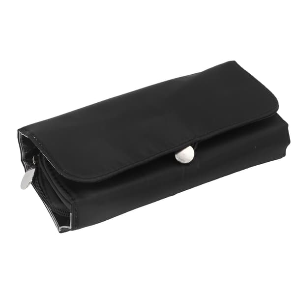 Makeup Opbevaringstaske Foldbare Børster Organiser Støvtæt Stor Kapacitet Kosmetik Rejsetaske Sort