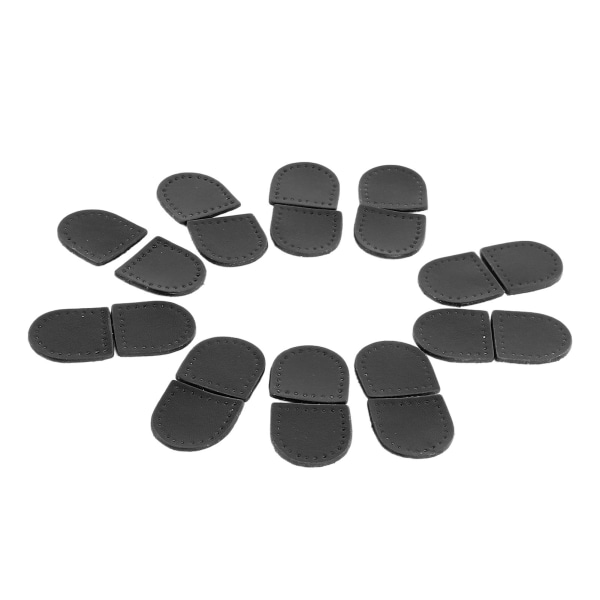 40 STK lynlås prop DIY håndlavet ægte læder multifunktionelle moderigtige lynlås ender Top stopper sort