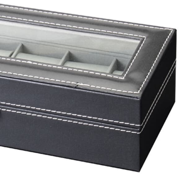 Urklocka Säkerhetsbehållare 6 Fack PVC Multifunktionell Urklocka Box Displayfodral för Hembutiker