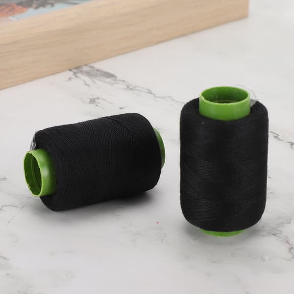 Sort tråd broderi polyester trådspole til quiltning symaskine håndsyning