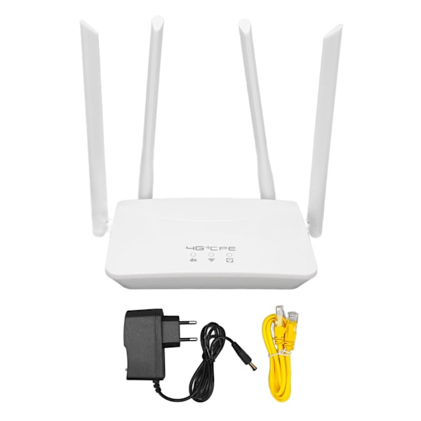 4G LTE trådløs router professionel 300 Mbps mobil WiFi router med 4 stk. antenner til B1 3 5 40 til asiatisk område 100-240V EU-stik