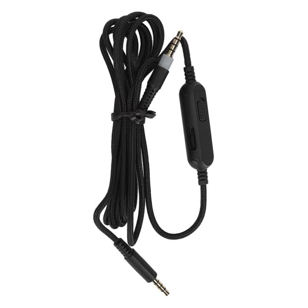 Hovedetelefonkabel 3,5 mm stik udskiftning headsetledning med inline lydløs volumenkontrol til HyperX Cloud Mix til G633 G933