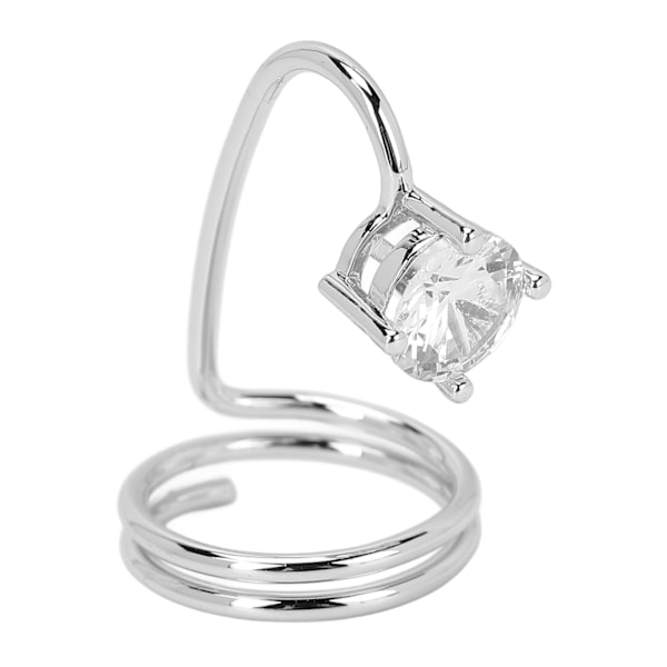Kvinners fingerneglring Rhinestone fingerneglring dekorasjon for kvinner dame jenter3059 hvitt gull