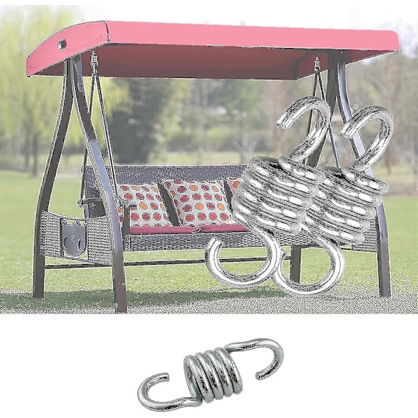 2 Stycken Fjäderhängmatta Fjäder, Hängande Stol Fjäderhängmatta, Gungstolsfjäder (silver)_SZXM